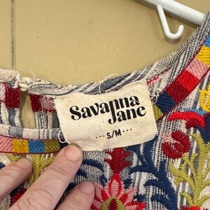 Savanna Jane Colorful Embroidered Blouse: It runs Big